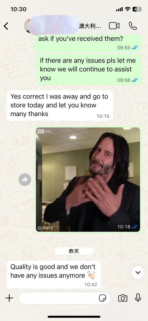 ​Zpětná vazba od našeho australského klienta: Kvalita je nejlepší komunikace