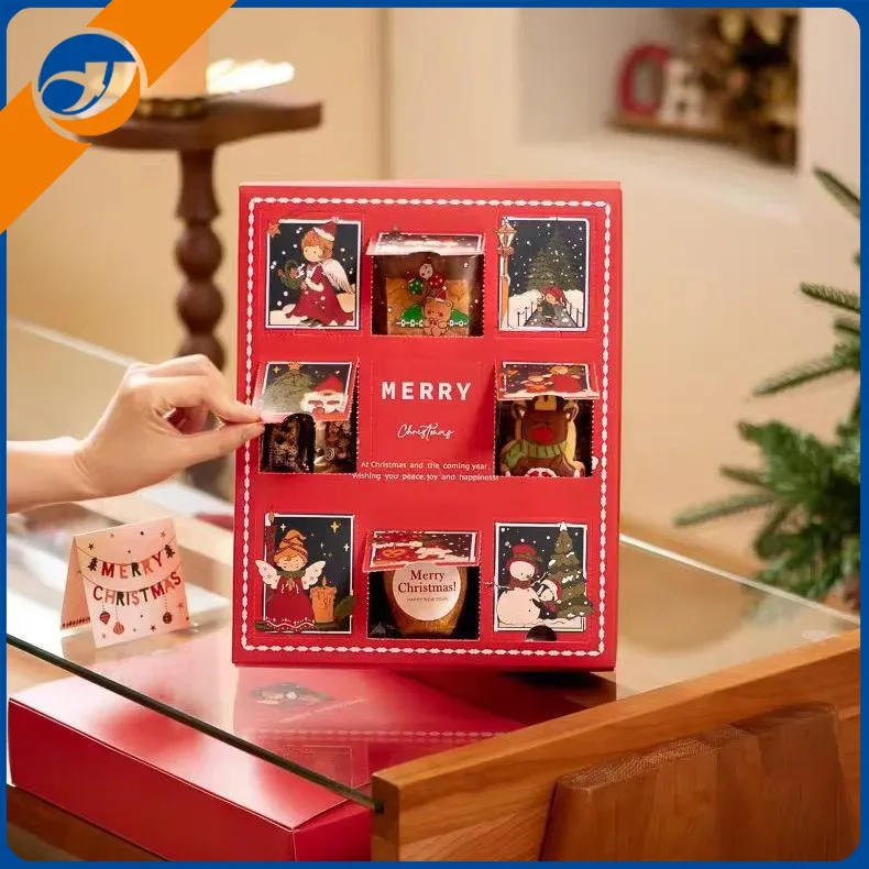 Papírová vánoční dárková krabička na slepo